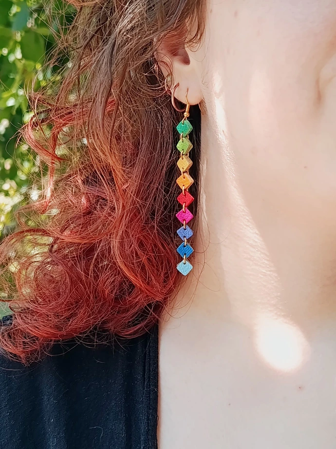Boucles d'oreilles en cuir